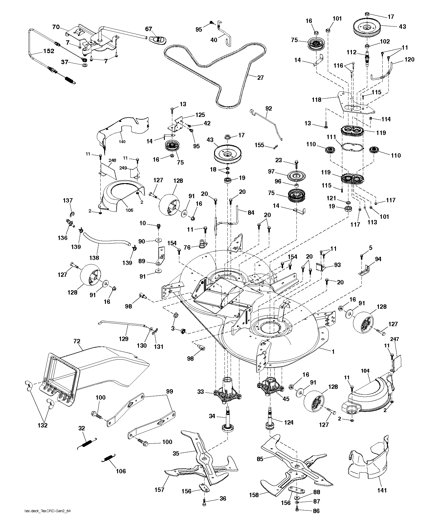 Дека косилки / режущая дека