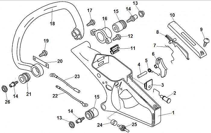 7 РУЧКА БЕНЗОПИЛА ECHO CS-361WES 