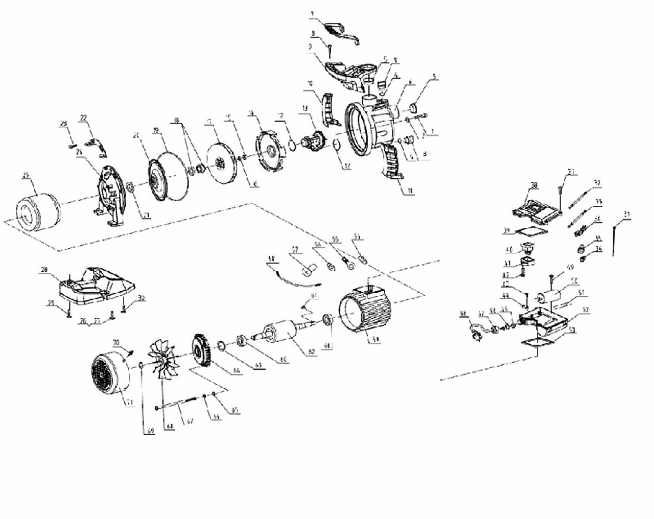 ЗАПЧАСТИ ДЛЯ НАСОСА САДОВОГО ЗУБР НС-Т3-600