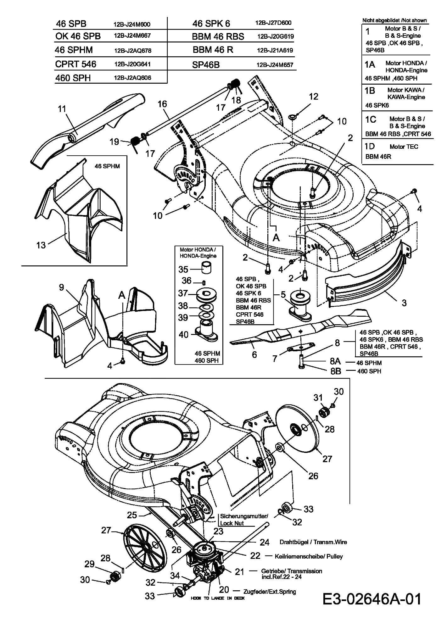 MTD Артикул 12B-J2AQ678 (год выпуска 2006). Коробка передач, нож, двигатель, мульчирование