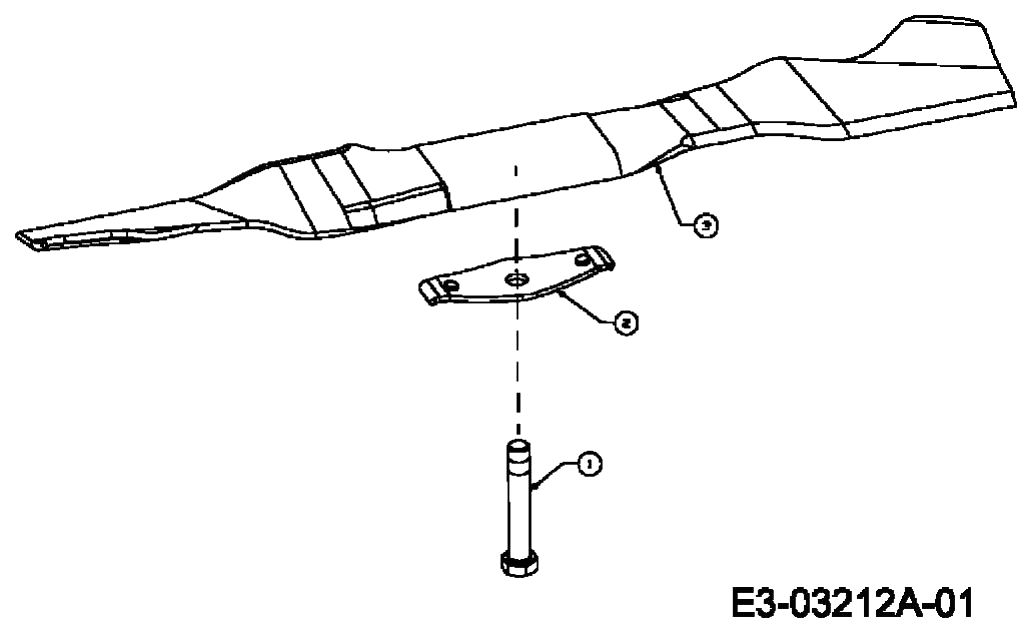 MTD Артикул 12C-J2AQ678 (год выпуска 2007). Нож