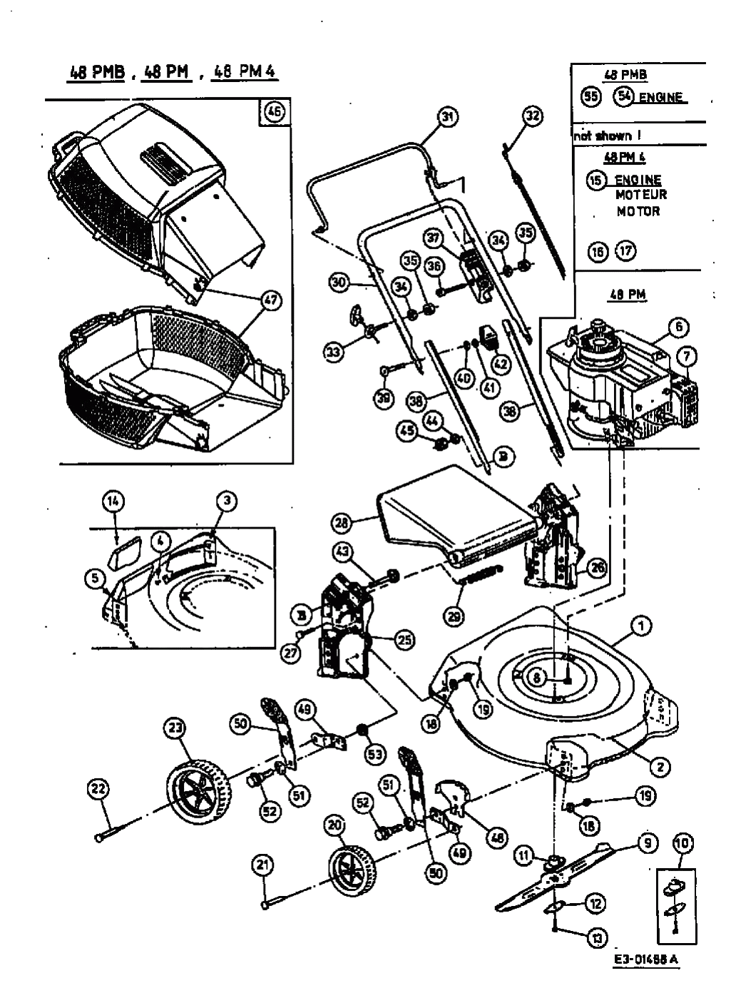 MTD Артикул 11A-V41A600 (год выпуска 2001). Основная деталировка