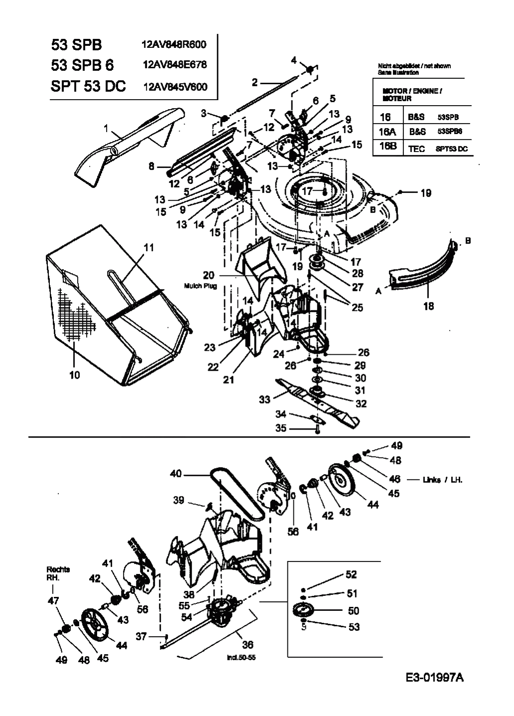 MTD Артикул 12AV848R600 (год выпуска 2005). Коробка передач, травосборник, нож, двигатель