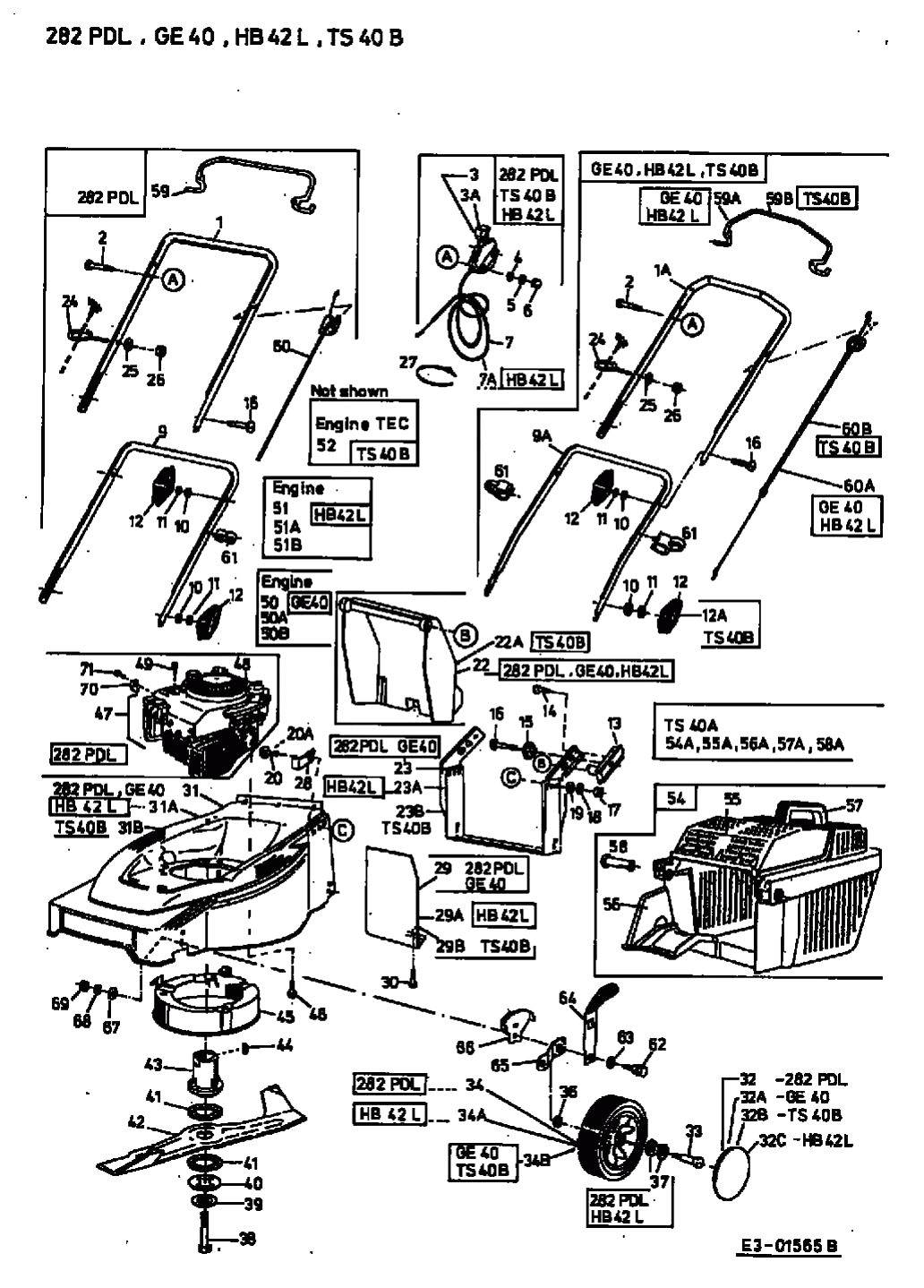 MTD Артикул 11C-L34Z678 (год выпуска 2002). Основная деталировка