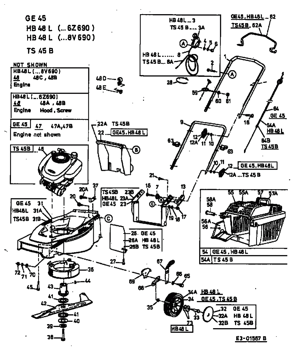 MTD Артикул 11C-T34Z678 (год выпуска 2002). Основная деталировка