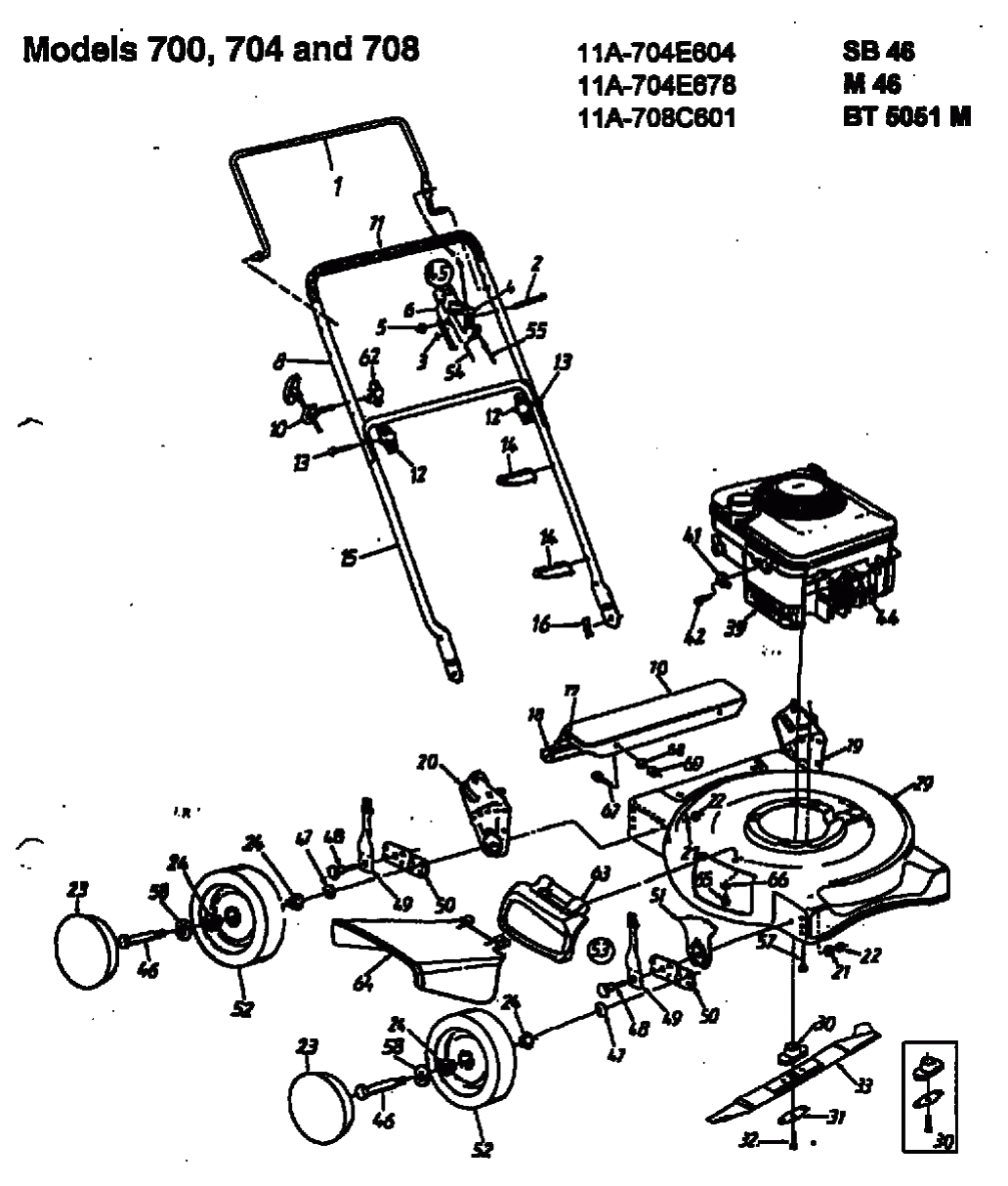 MTD Артикул 11A-704E678 (год выпуска 1998)