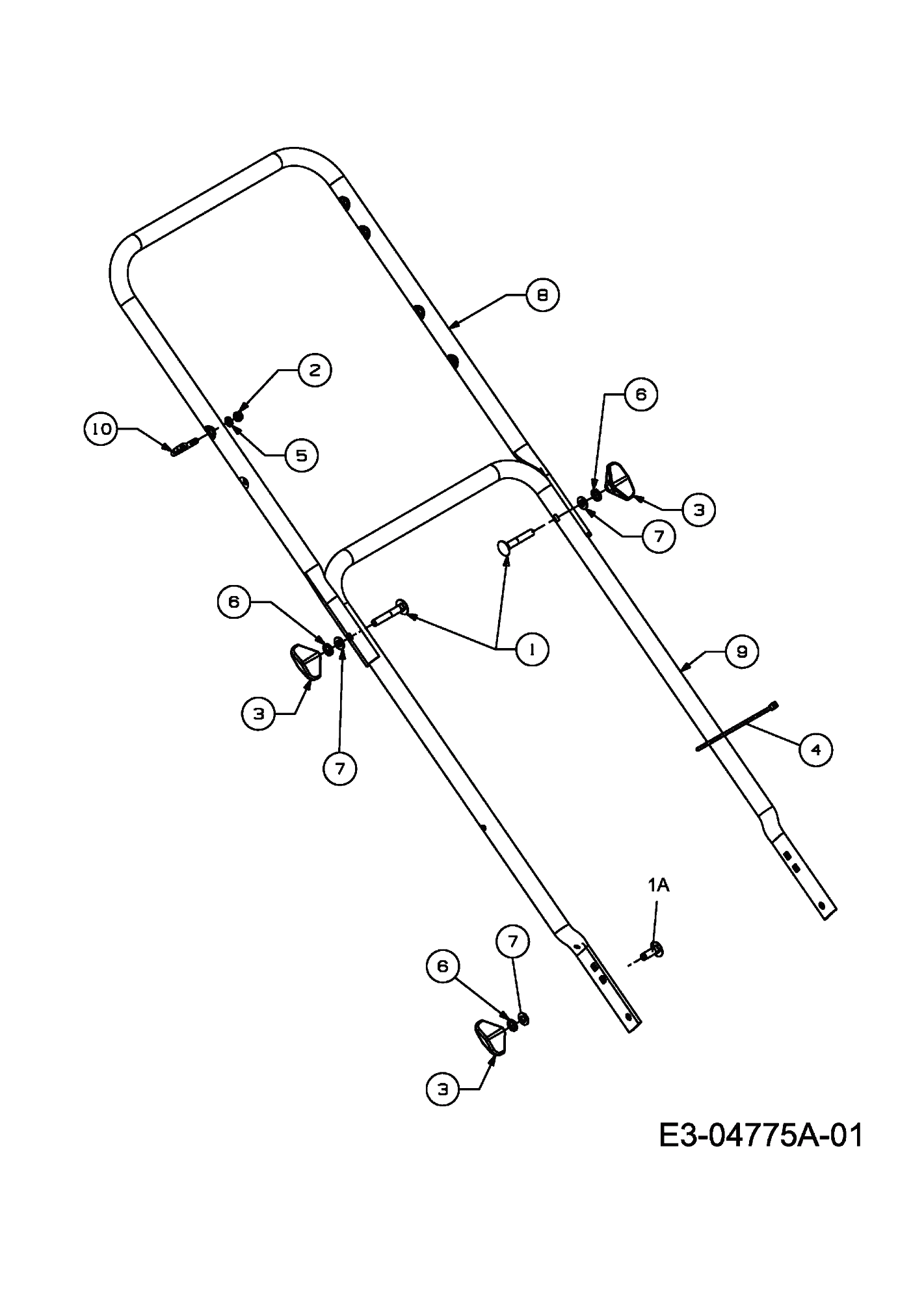 MTD Артикул 11C-J10G615 (год выпуска 2009). Ручка