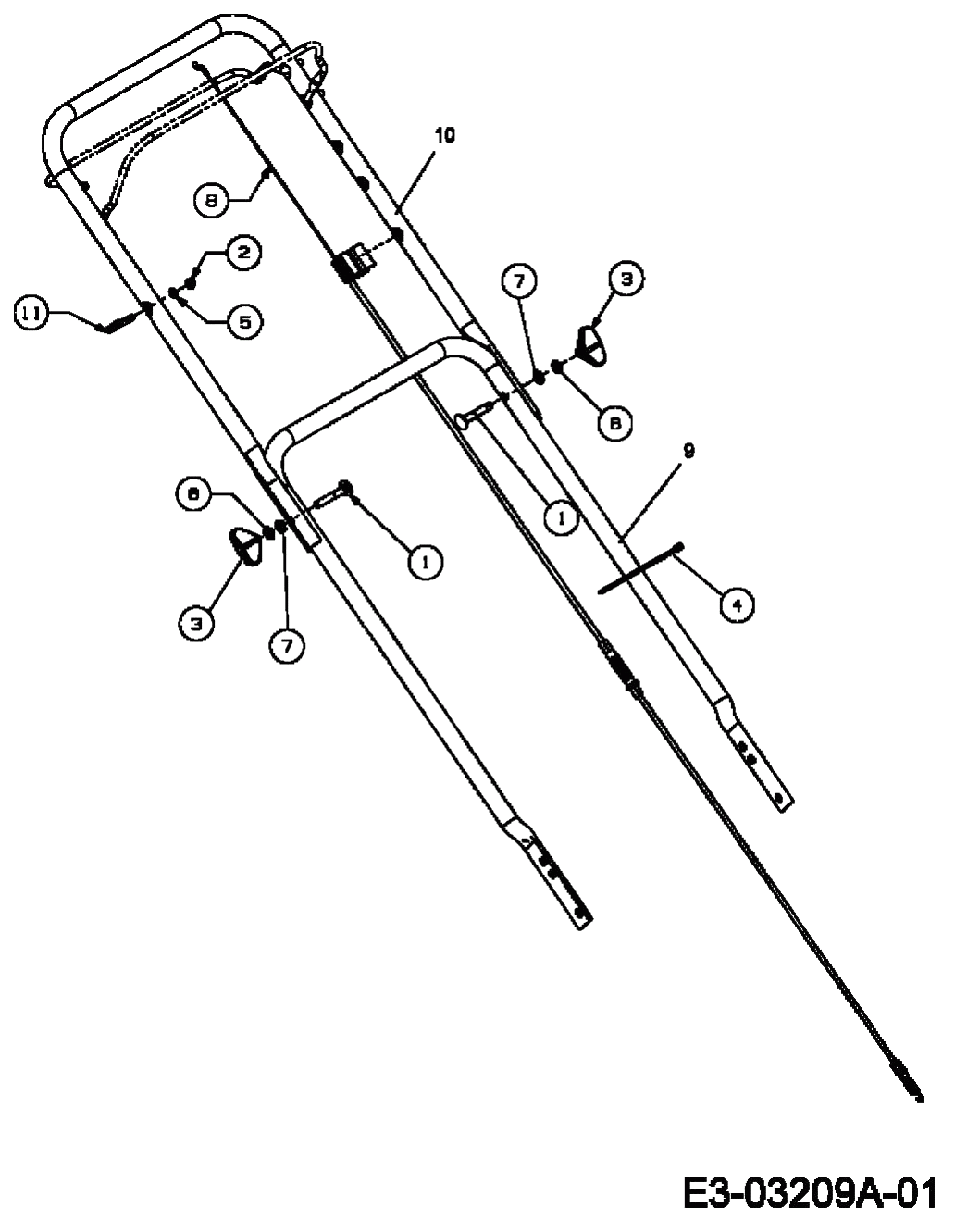 MTD Артикул 12C-J2AQ686 (год выпуска 2007). Ручка