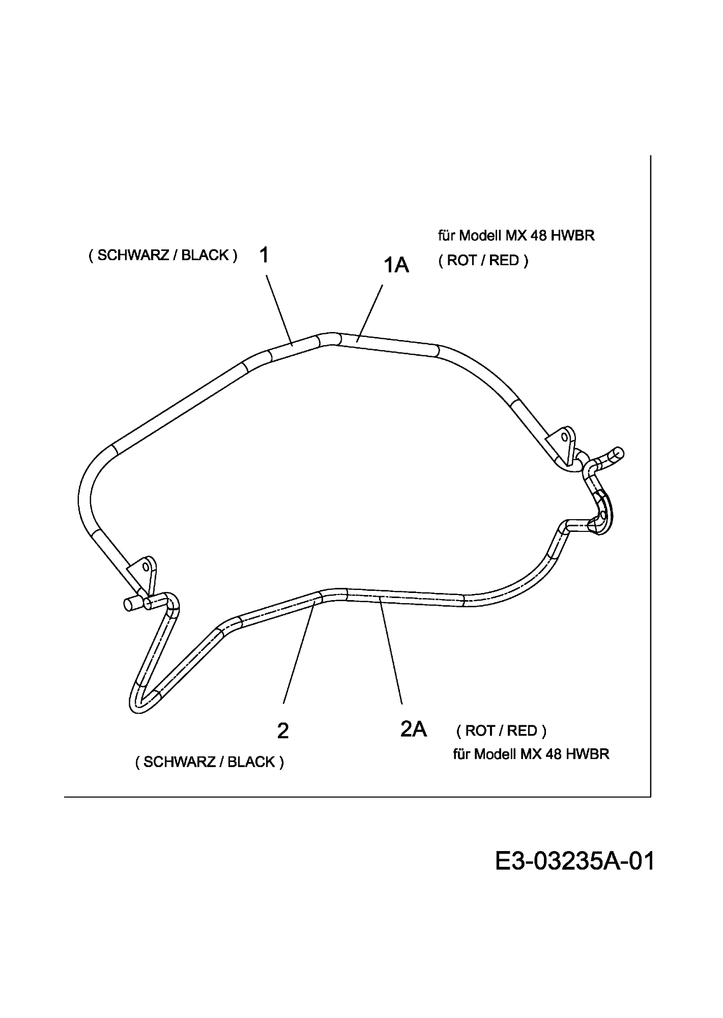 MTD Артикул 12A-164H678 (год выпуска 2007). Рычаг тормоза, рычаг привода