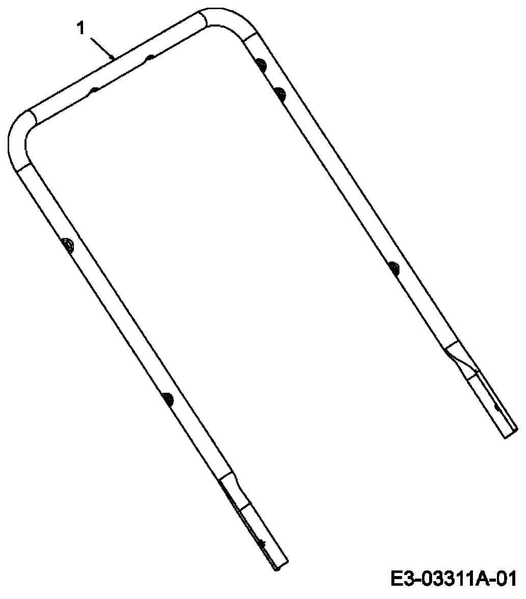 MTD Артикул 12A-567D678 (год выпуска 2007). Верхняя ручка