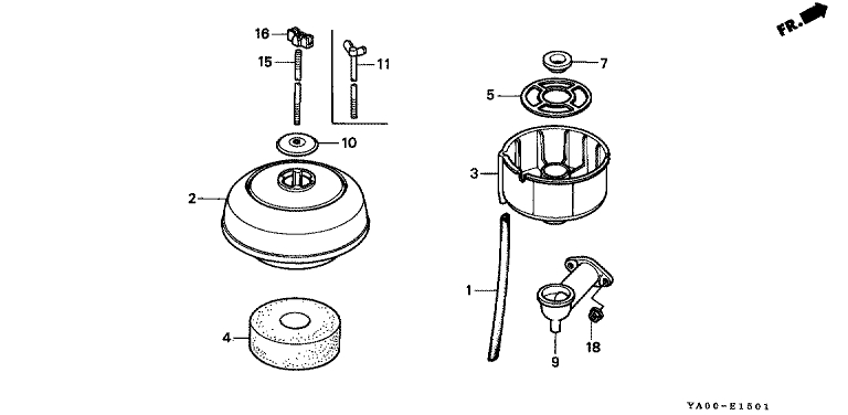 ЗАПЧАСТИ ДЛЯ ДВИГАТЕЛЯ БЕНЗИНОВОГО HONDA GK200 (ТИП W) (ФИЛЬТР ВОЗДУШНЫЙ) (ВАРИАНТ 2)