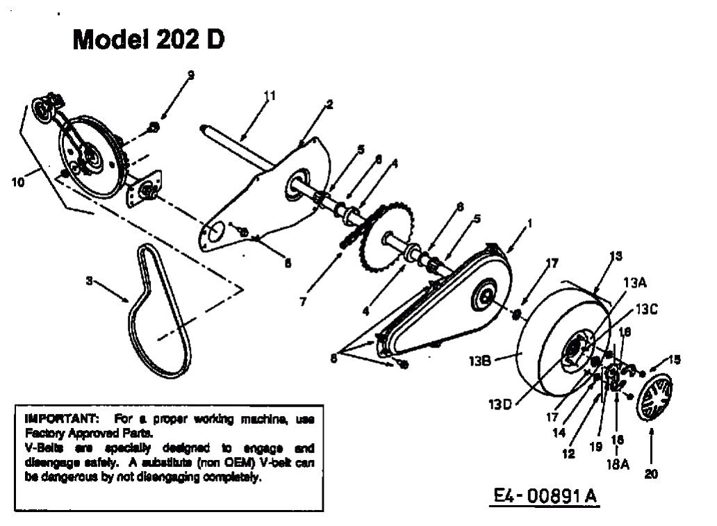 MTD Артикул 24A-202D678 (год выпуска 2000). Система привода, колеса