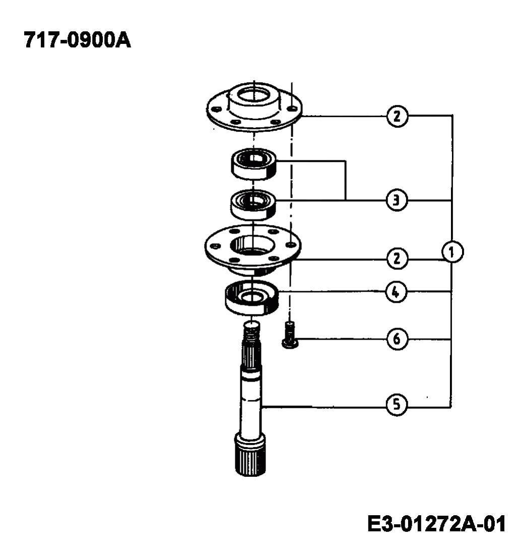 MTD Артикул 13A145GD600 (год выпуска 1998). Шпиндель 717-0900A