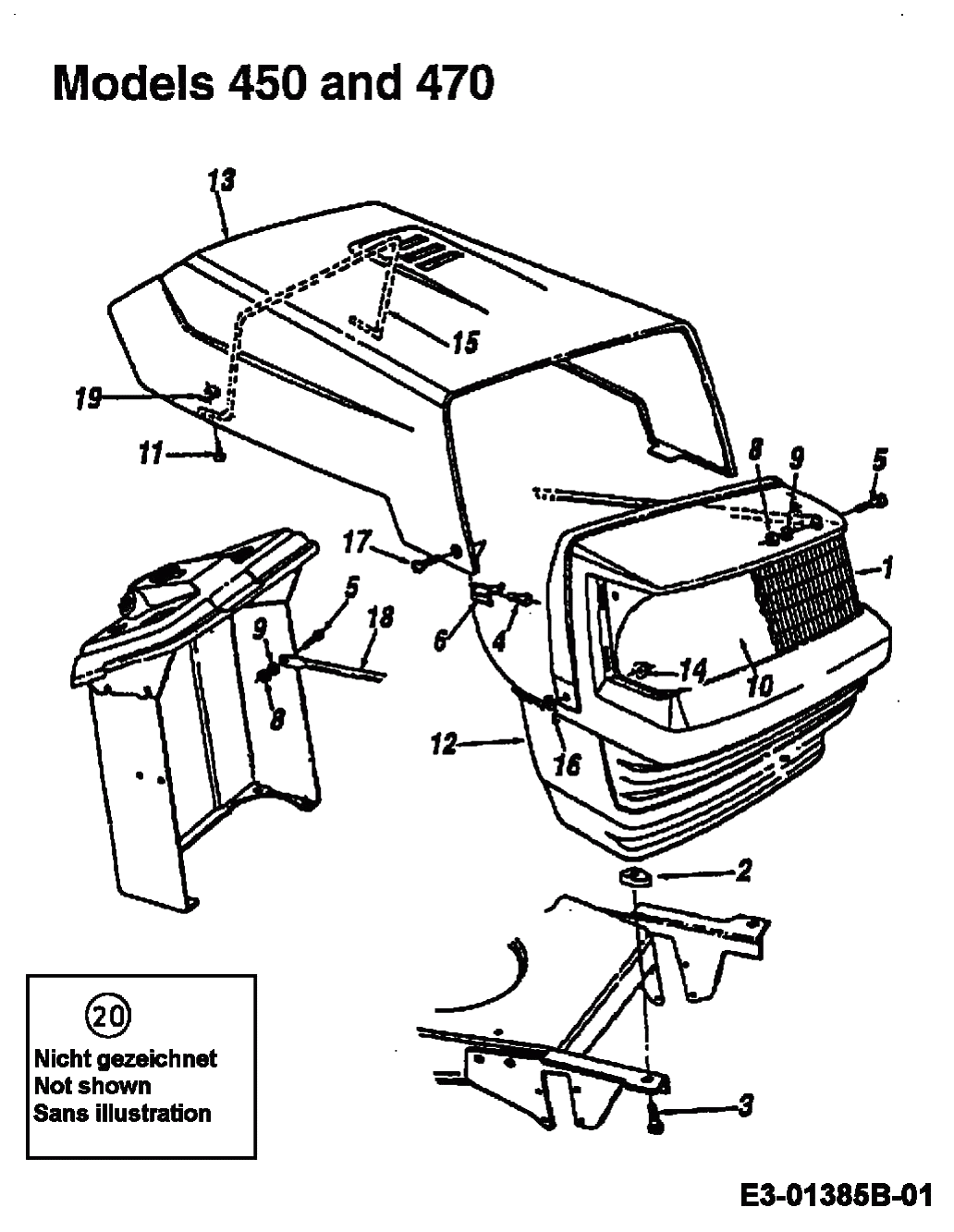 MTD Артикул 13AA470F600 (год выпуска 2000). Капот 0-Style