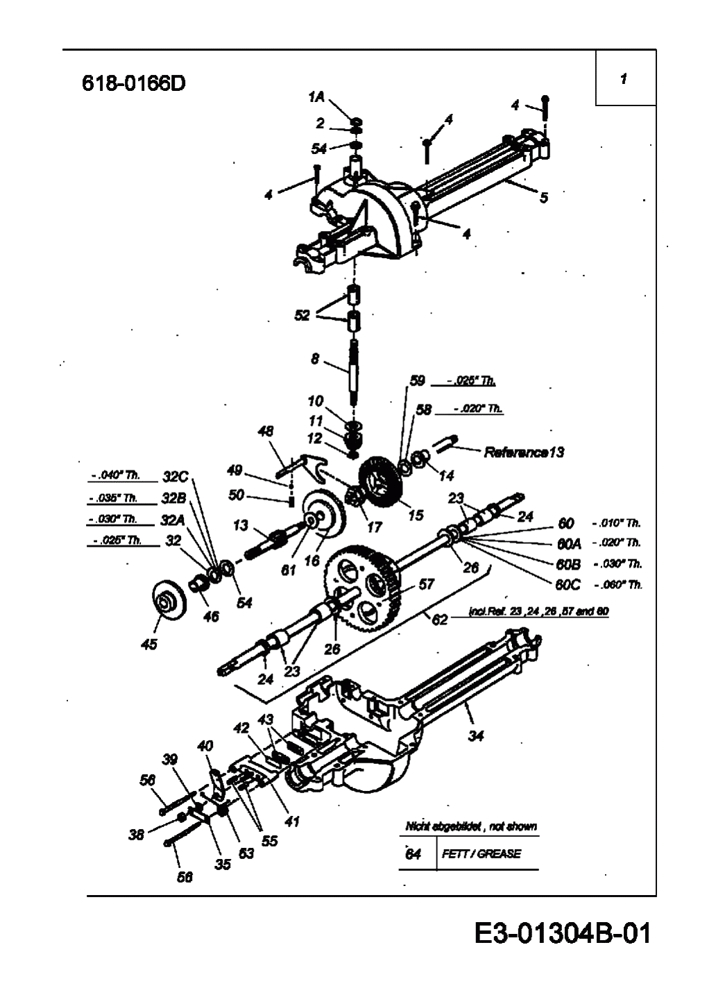 MTD Артикул 13AA470F600 (год выпуска 2000). Коробка передач