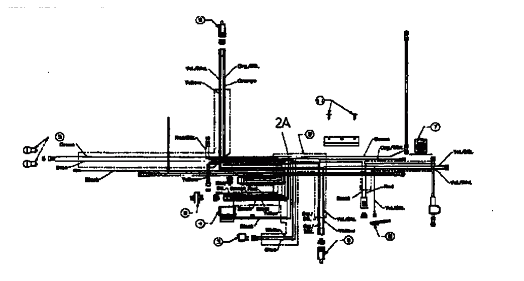 MTD Артикул 13AP678G678 (год выпуска 2000). Монтажная схема для O.H.V.