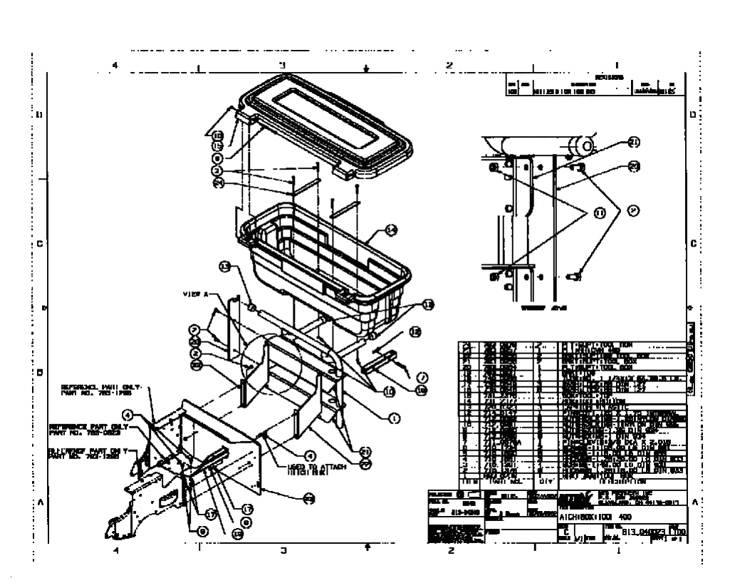 MTD Артикул 13AC478F678 (год выпуска 2003). Ящик для инструментов