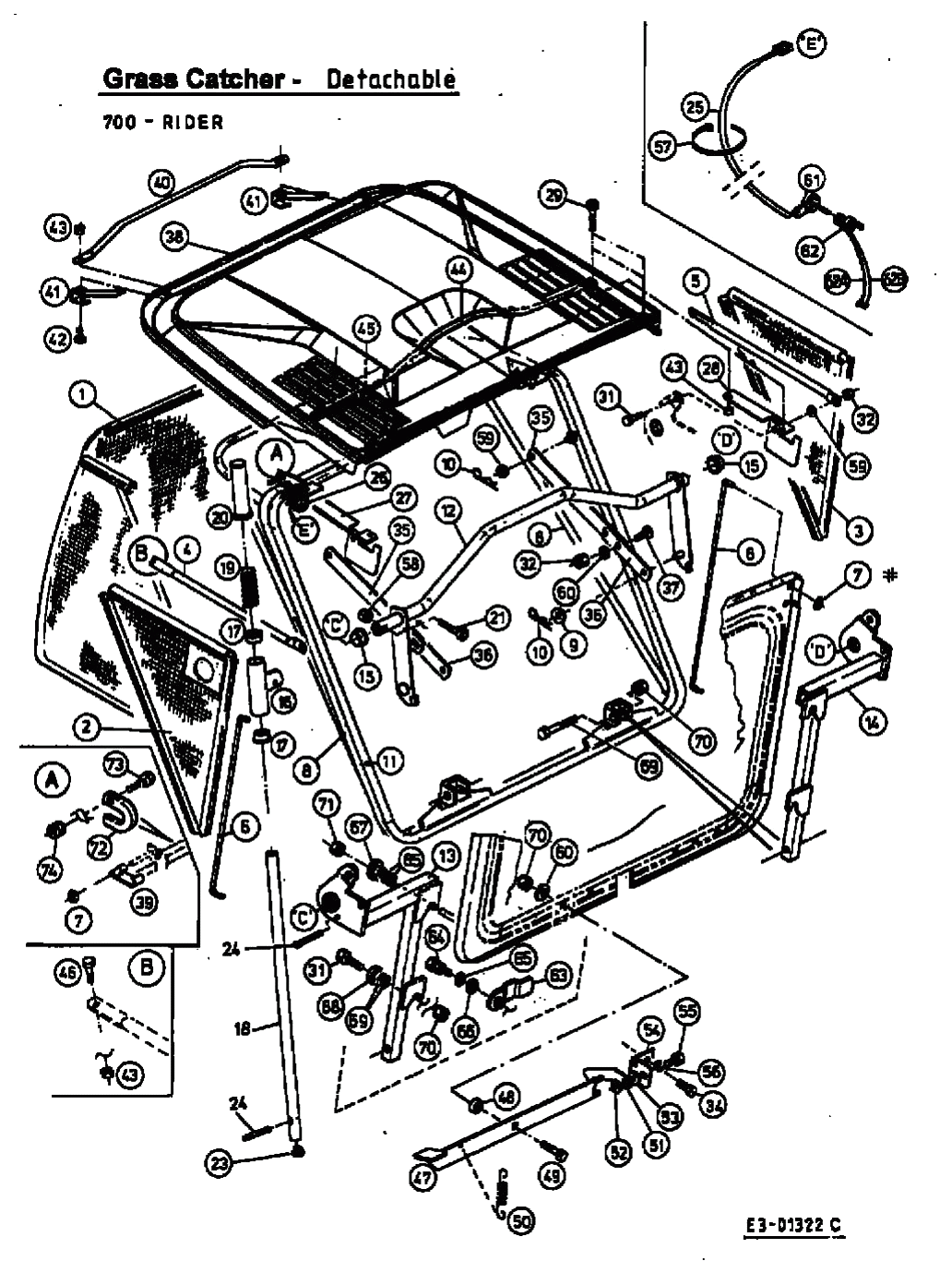 MTD Артикул 13CH765N661 (год выпуска 1999). Травосборник