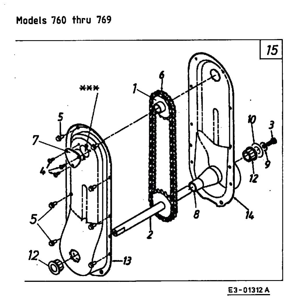 MTD Артикул 13BL760N678 (год выпуска 1998). Цепной привод