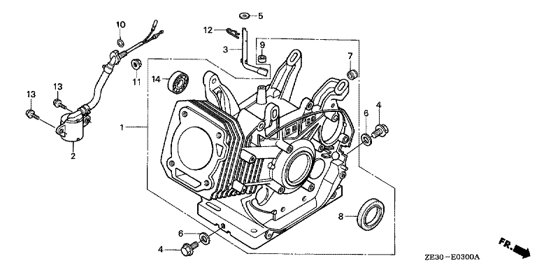 ЗАПЧАСТИ ДЛЯ ДВИГАТЕЛЯ БЕНЗИНОВОГО HONDA GX340 (ТИП B1) (ЦИЛИНДР)