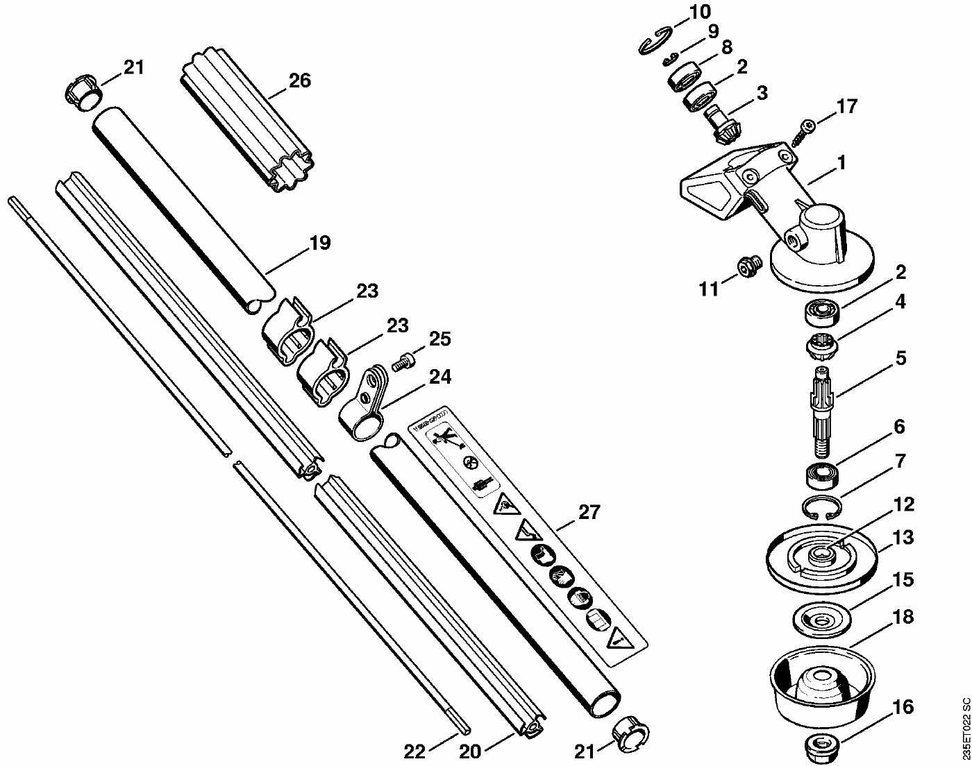 Stihl fs 55 схема