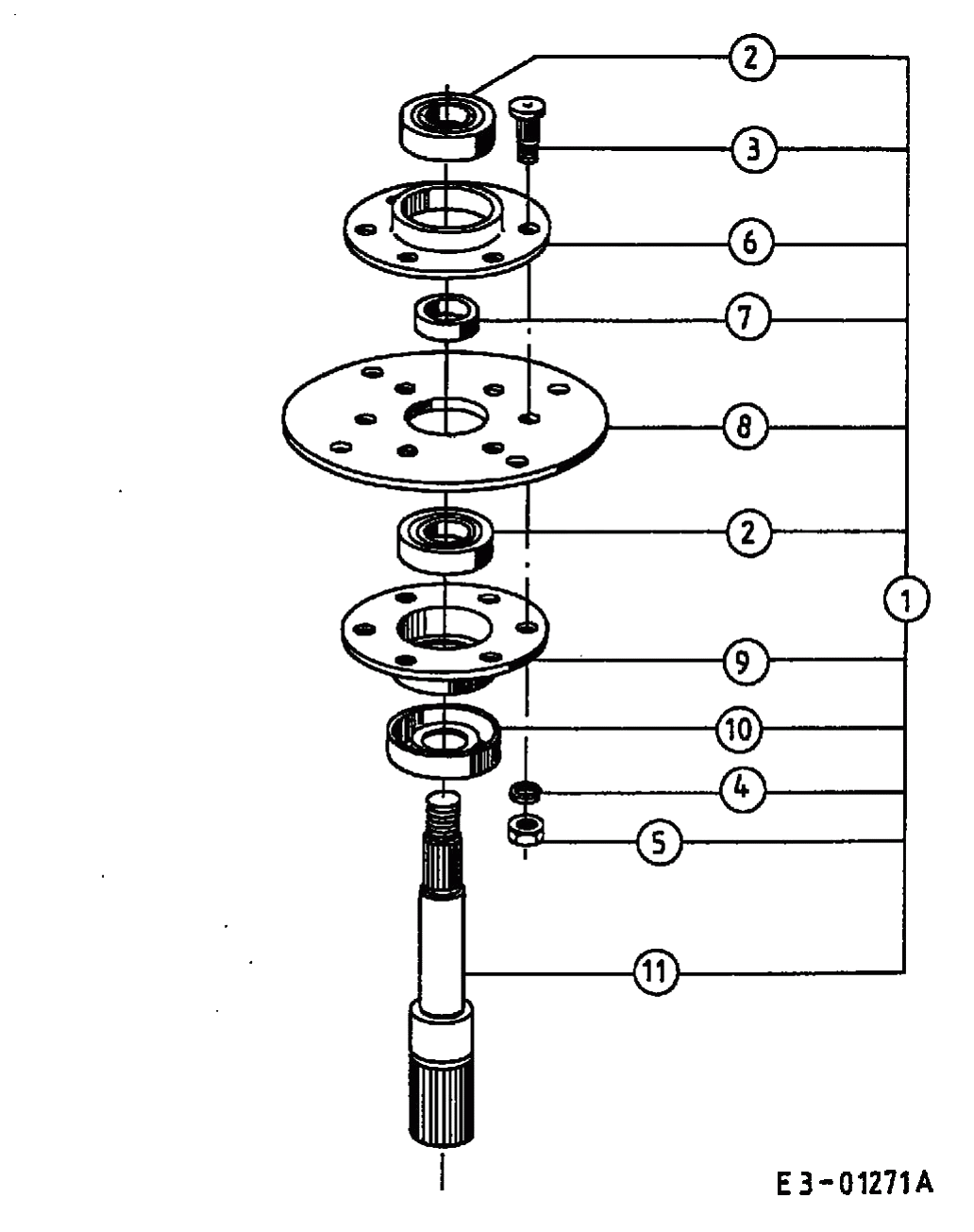 MTD Артикул 13CD768N678 (год выпуска 1999). Шпиндель 618-0140