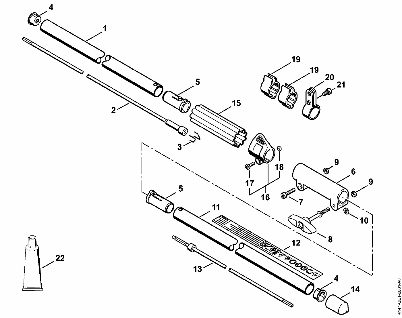 ЗАПЧАСТИ ДЛЯ ТРИММЕРА БЕНЗИНОВОГО STIHL FS 83, FS 83 T (ШТАНГА FS 83 T)