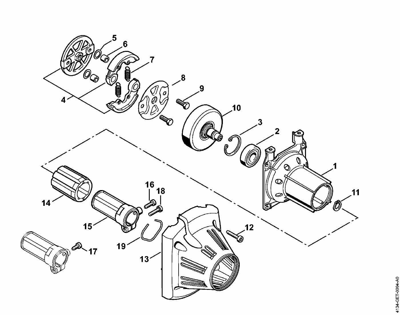 ЗАПЧАСТИ ДЛЯ ТРИММЕРА БЕНЗИНОВОГО STIHL FS 120, FS 120 R, FS 200, FS 200 R, FS 250, FS 250 R (СЦЕПЛЕНИЕ)