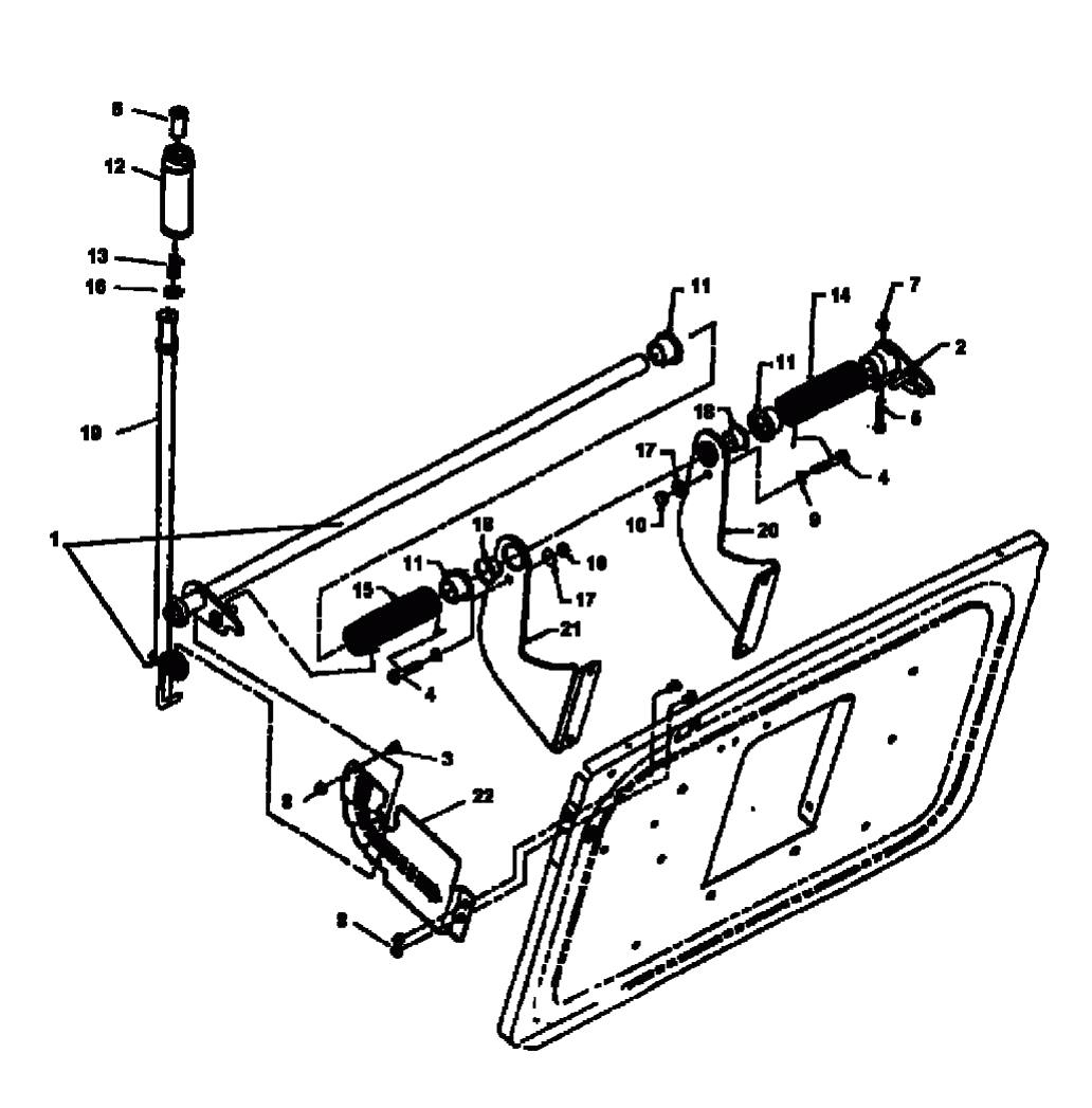 MTD Артикул 13AA795N678 (год выпуска 1997). Lifting mecanism catcher