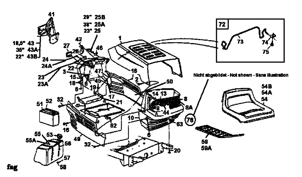 MTD Артикул 13AA795N678 (год выпуска 1997). Капот 5-Style