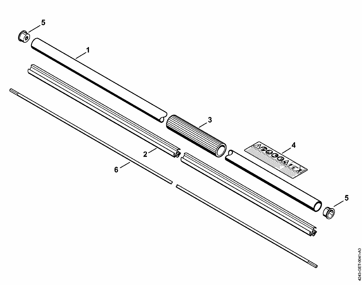 ЗАПЧАСТИ ДЛЯ СЕКАТОРА БЕНЗИНОВОГО STIHL HL 94, HL 94 C, HL 94 K, HL 94 KC (ШТАНГА HL 94 K)