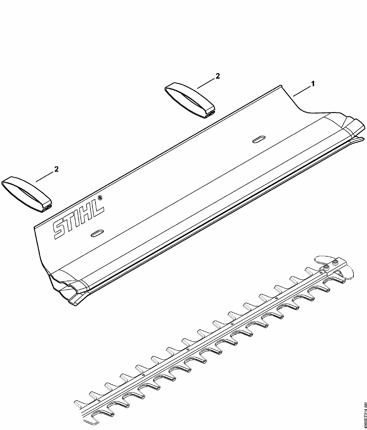 ЗАПЧАСТИ ДЛЯ СЕКАТОРА АККУМУЛЯТОРНОГО STIHL HLA 65, HLA 85 (ПОДДОН УЛАВЛИВАЮЩИЙ)