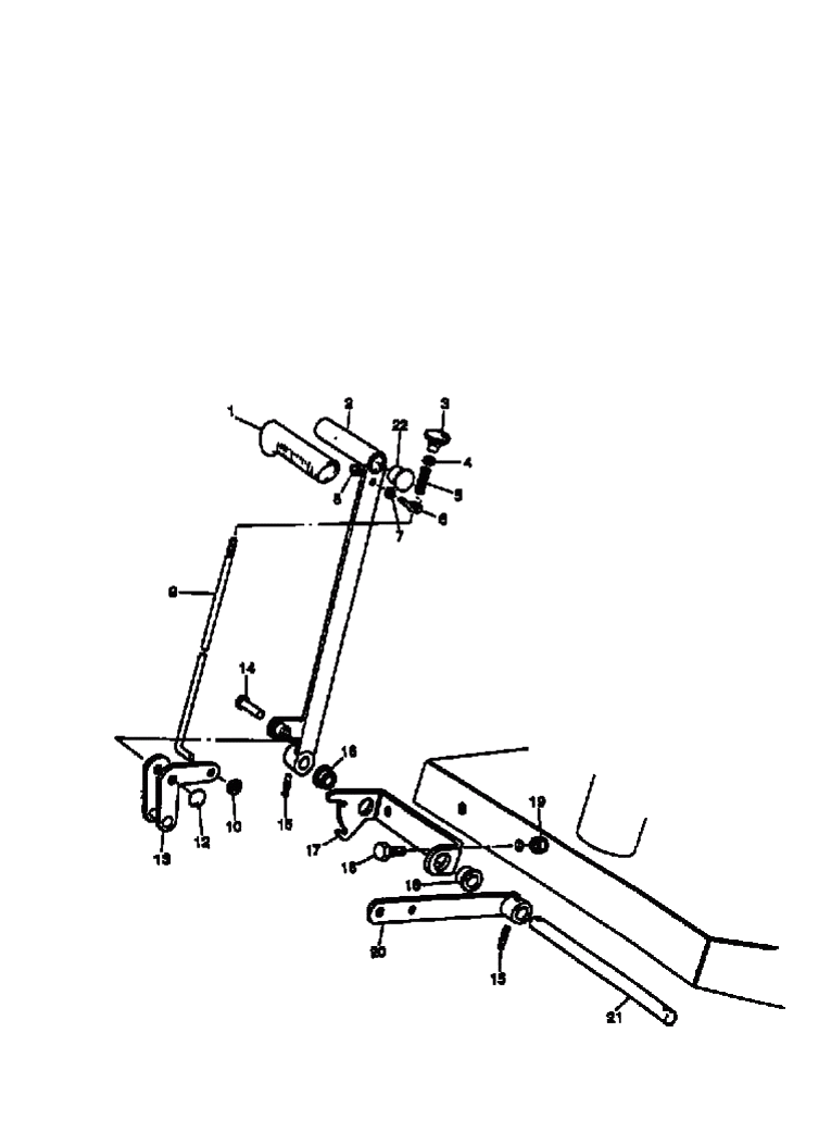 MTD Артикул 13A-552-678 (год выпуска 1998). Крепление деки