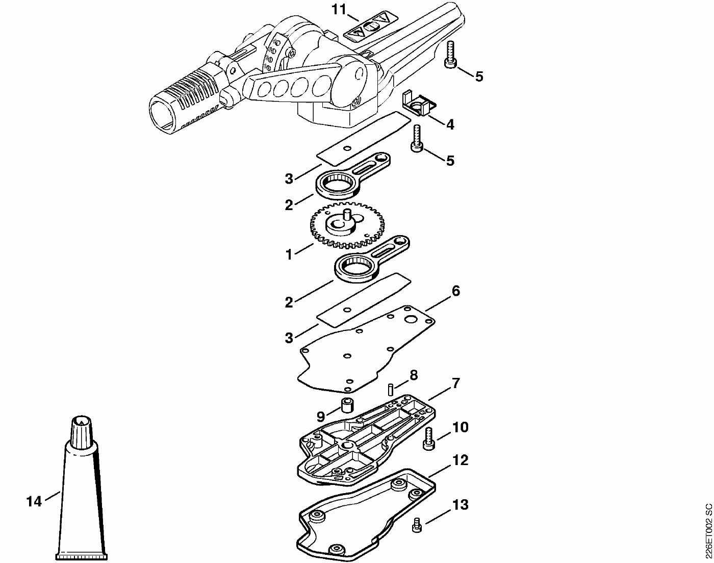 ЗАПЧАСТИ ДЛЯ НАСАДКИ STIHL FH 135 ГР. (РЕДУКТОР НОЖЕЙ РЕГУЛИРУЕМЫЙ 135 ГР.)