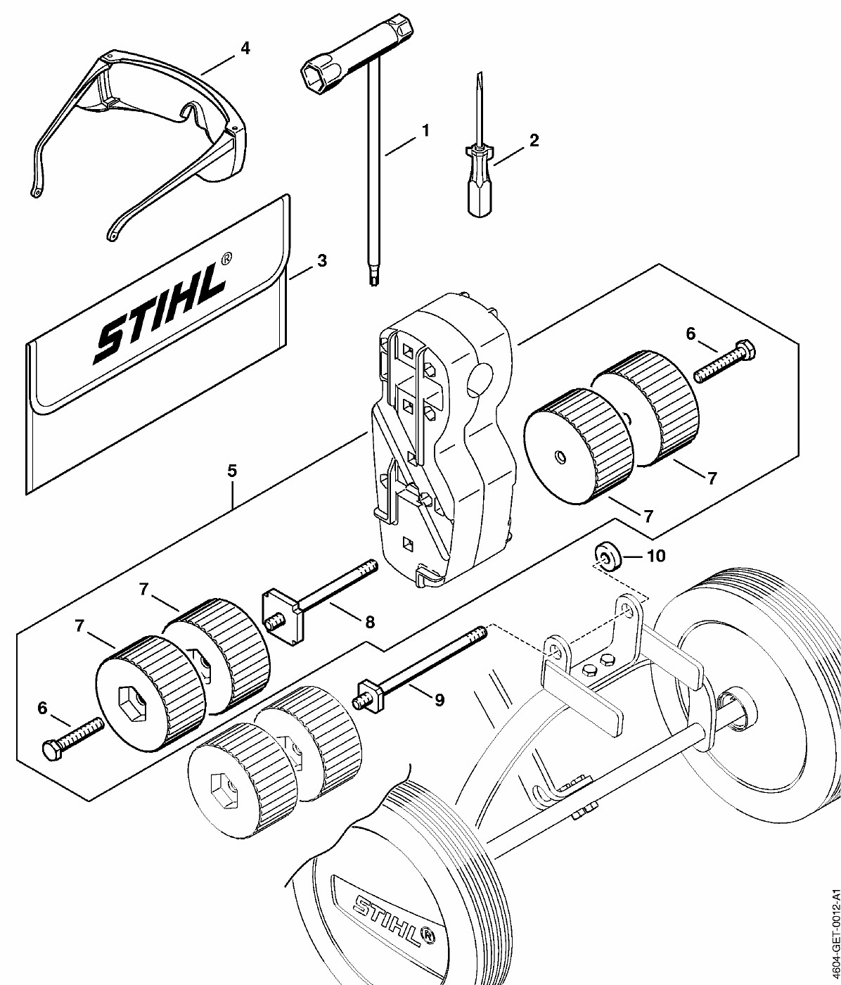 ЗАПЧАСТИ ДЛЯ МУЛЬТИМОТОРА БЕНЗИНОВОГО STIHL MM 56, MM 56 C (ИНСТРУМЕНТ, СПЕЦИАЛЬНЫЕ ПРИНАДЛЕЖНОСТИ)