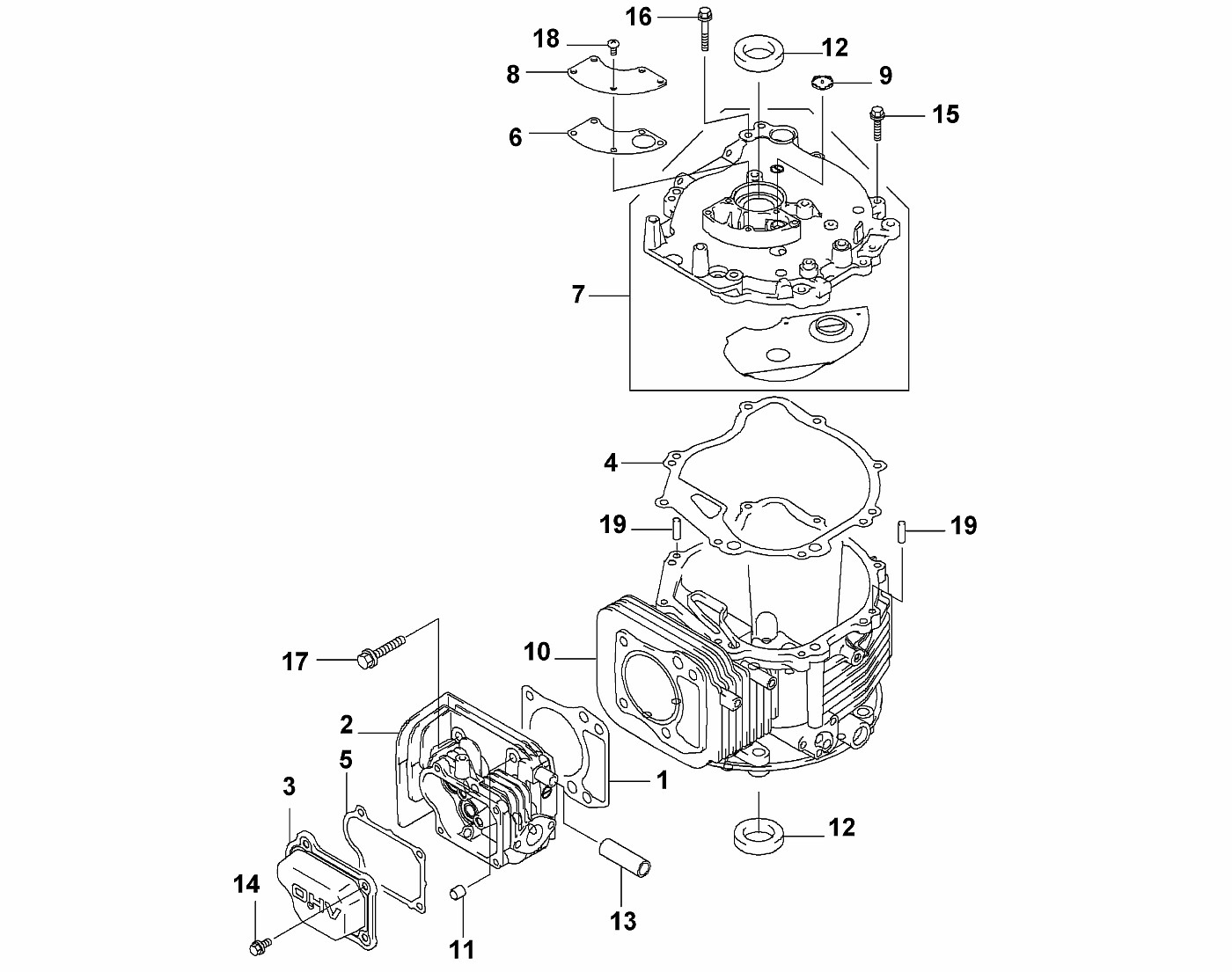 ЗАПЧАСТИ ДЛЯ ДВИГАТЕЛЯ БЕНЗИНОВОГО KAWASAKI FJ180V-_S51 (ЦИЛИНДР)