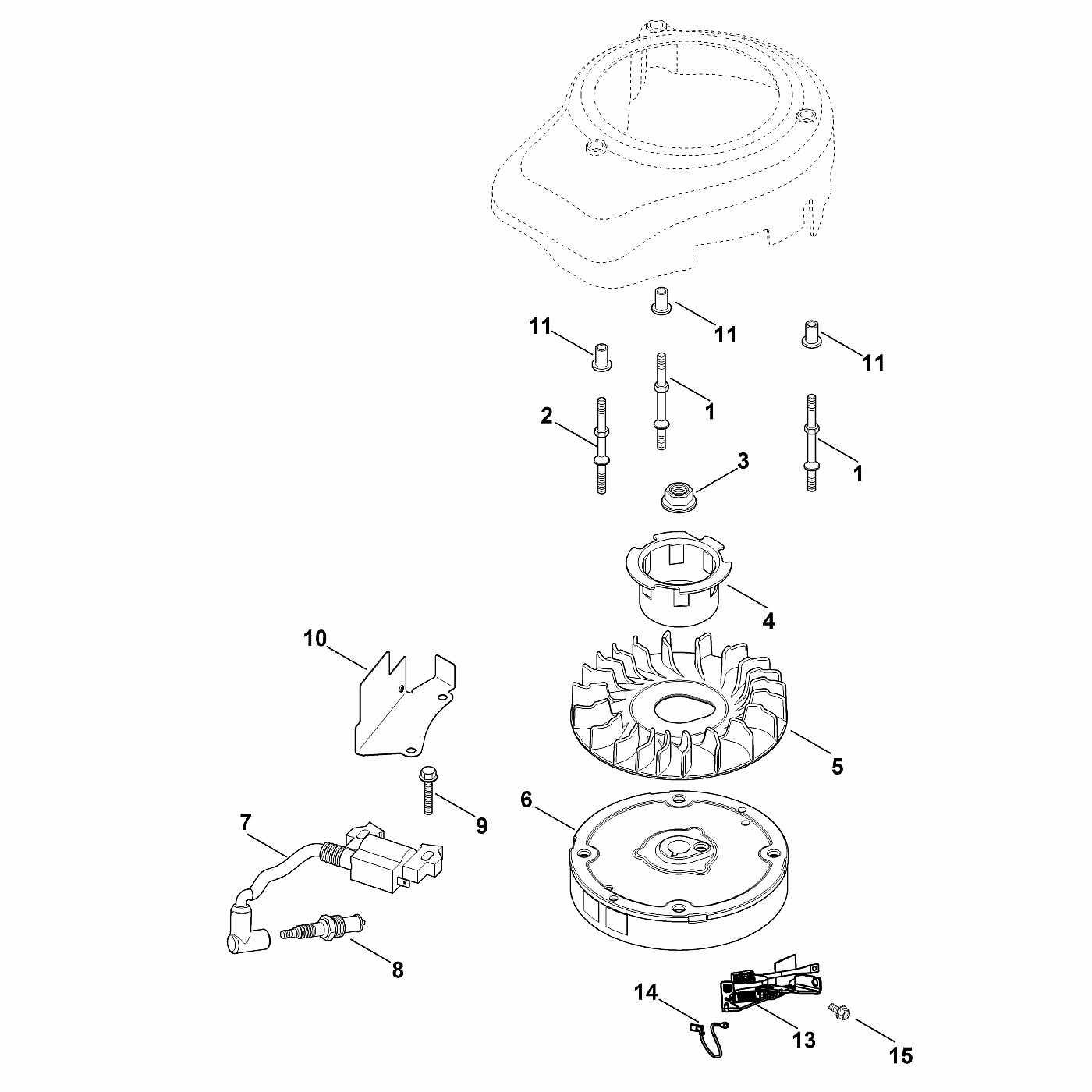 ЗАПЧАСТИ ДЛЯ ДВИГАТЕЛЯ БЕНЗИНОВОГО KOHLER XT-675 (XT675-3098) (СИСТЕМА ЗАЖИГАНИЯ)