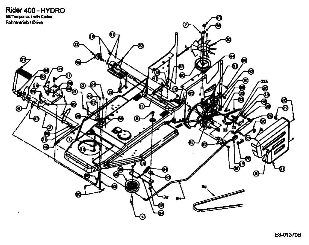 MTD Артикул 13AP418F678 (год выпуска 2001). Система привода, педали