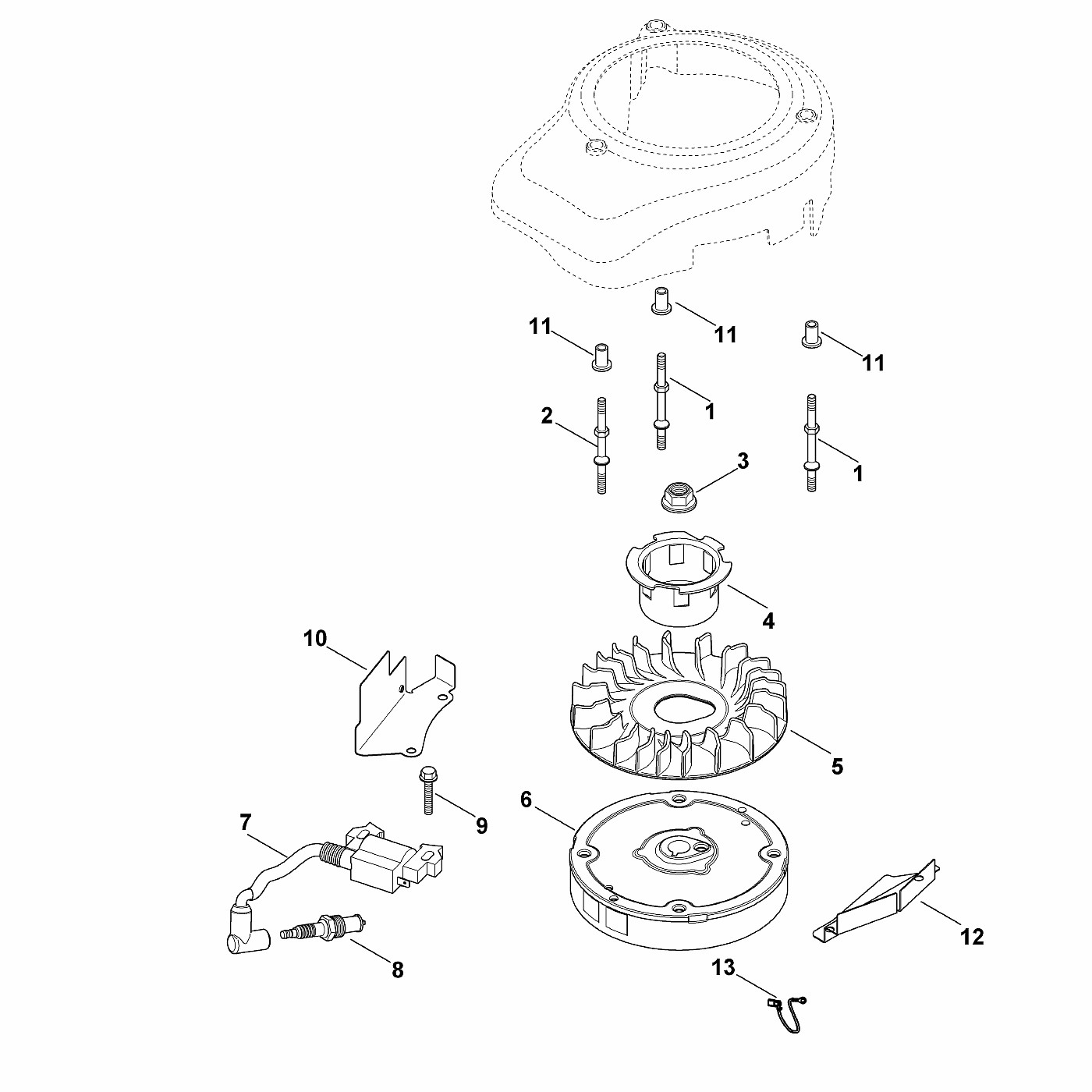 ЗАПЧАСТИ ДЛЯ ДВИГАТЕЛЯ БЕНЗИНОВОГО KOHLER XT-800 (XT800-2052) (СИСТЕМА ЗАЖИГАНИЯ)