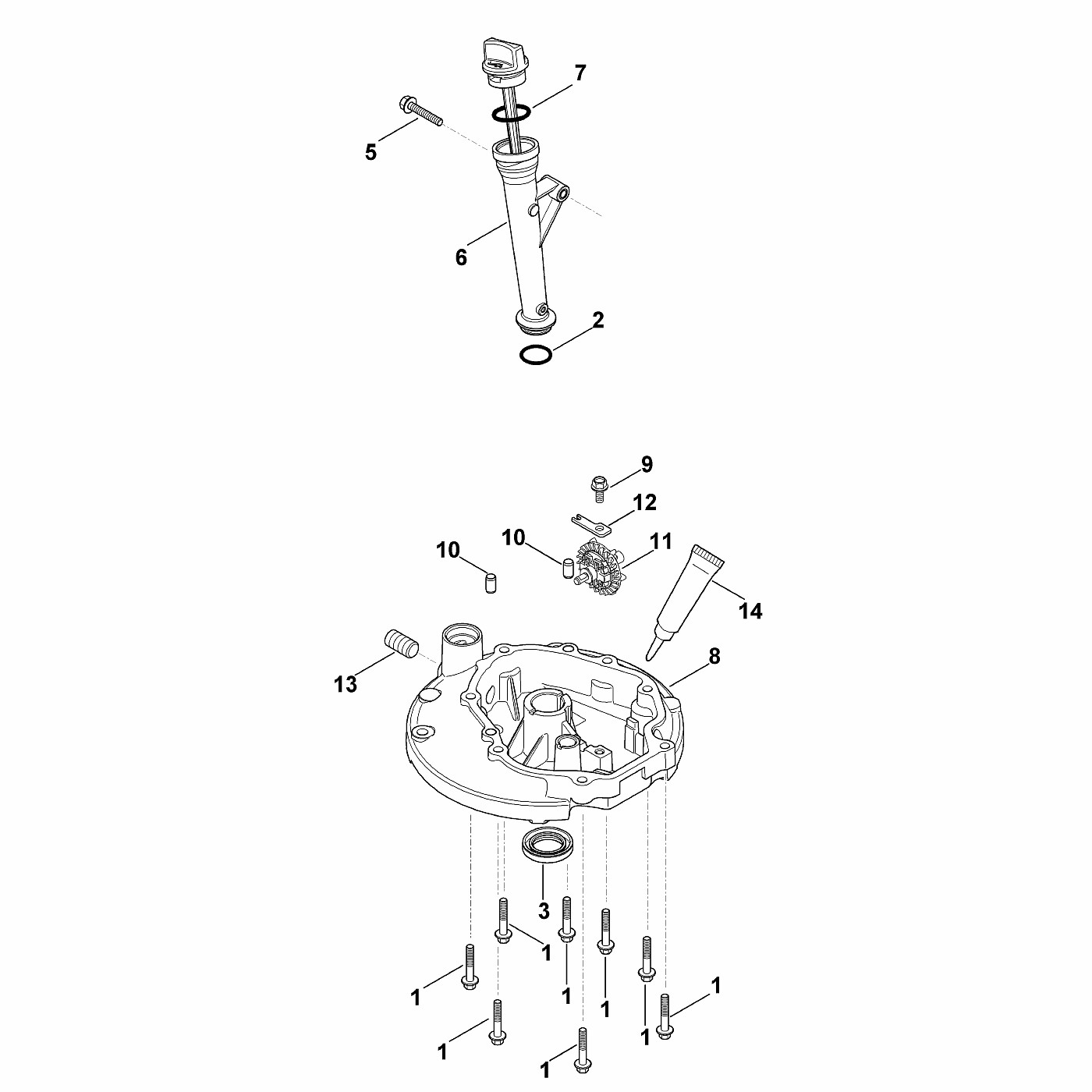 ЗАПЧАСТИ ДЛЯ ДВИГАТЕЛЯ БЕНЗИНОВОГО KOHLER XT-800 (XT800-2052) (СИСТЕМА ЗМАЗКИ)