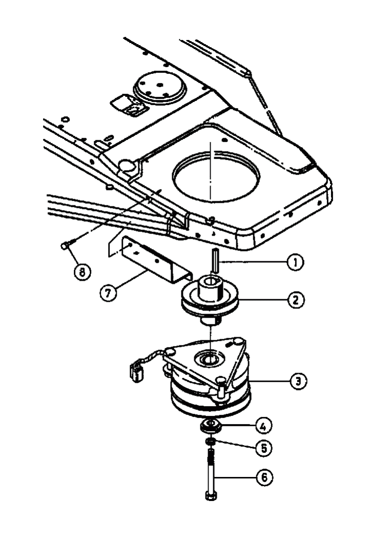 MTD Артикул 13AP418F678 (год выпуска 2003). Electric clutch, шкив двигателя