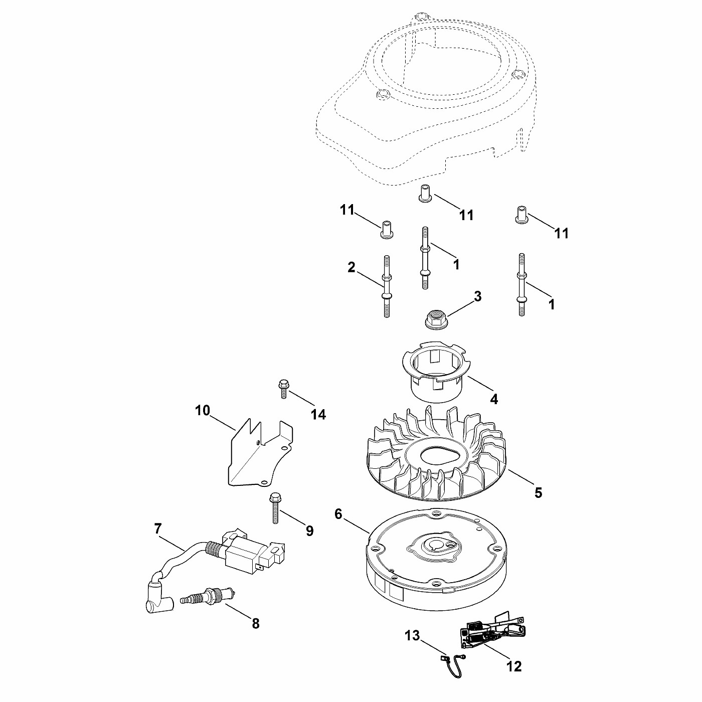 ЗАПЧАСТИ ДЛЯ ДВИГАТЕЛЯ БЕНЗИНОВОГО KOHLER XT-800 (XT800-3090) (СИСТЕМА ЗАЖИГАНИЯ)