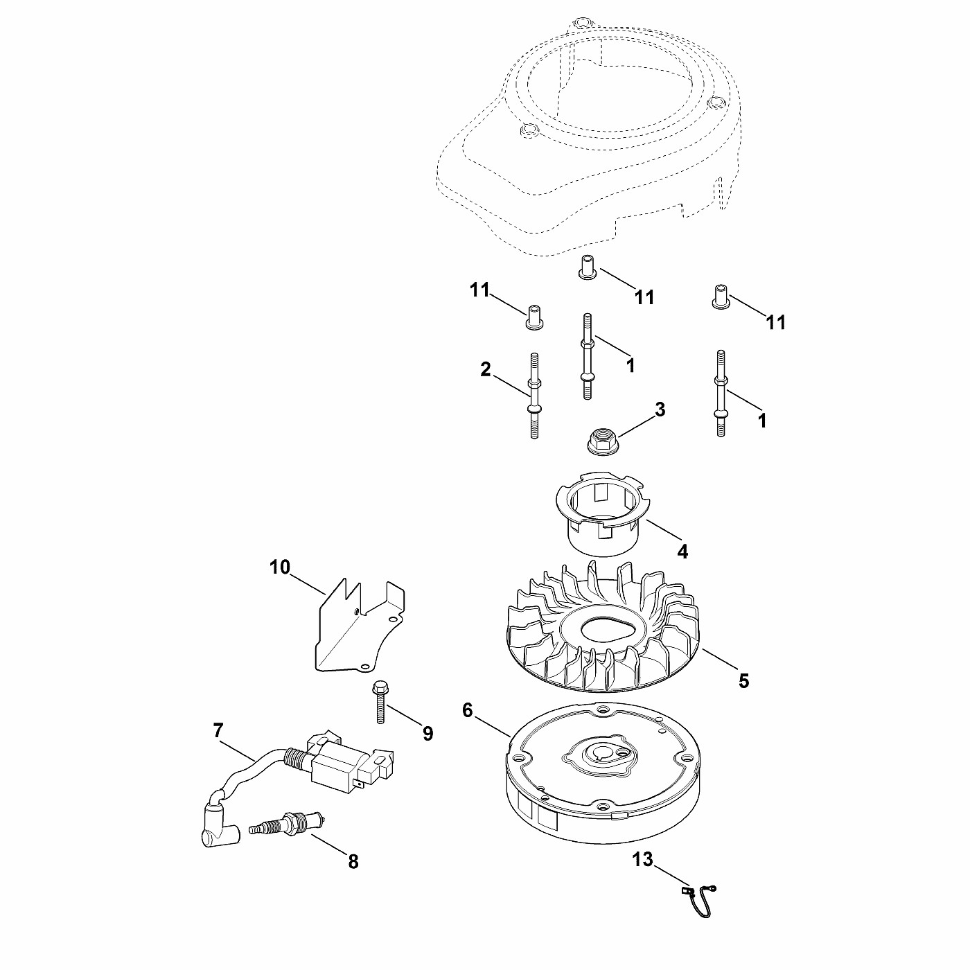 ЗАПЧАСТИ ДЛЯ ДВИГАТЕЛЯ БЕНЗИНОВОГО KOHLER XT-800 (XT800-3091) (СИСТЕМА ЗАЖИГАНИЯ)