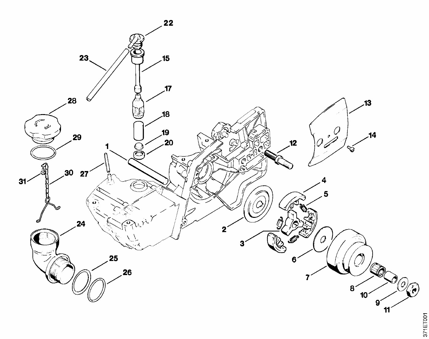 ЗАПЧАСТИ ДЛЯ БЕНЗОРЕЗА STIHL TS 08 S, TS 08 (СЦЕПЛЕНИЕ, ШКИВ)