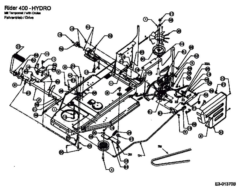 MTD Артикул 13BP418F678 (год выпуска 2003). Система привода, педали