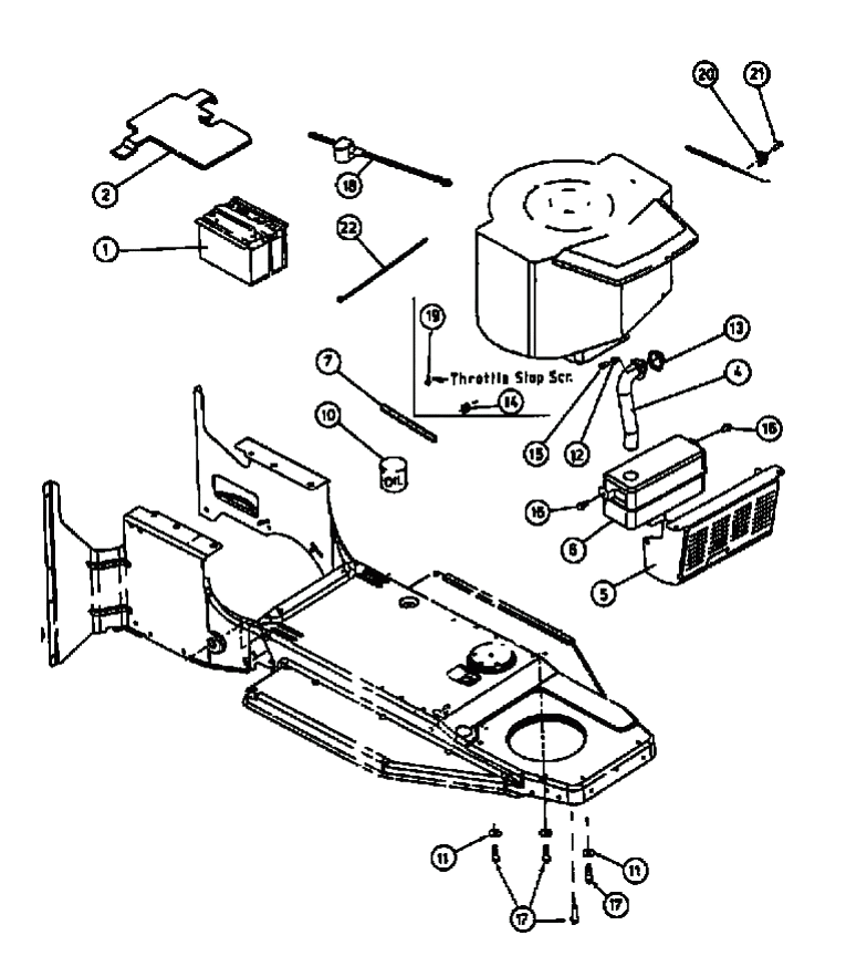 MTD Артикул 13AD498E678 (год выпуска 1999). Аксессуары двигателя