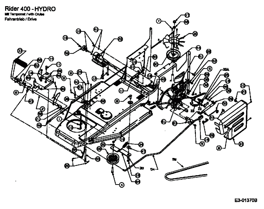 MTD Артикул 13AD498E678 (год выпуска 1999). Система привода, педали