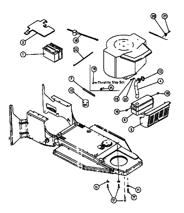 MTD Артикул 13AD498E678 (год выпуска 2000). Аксессуары двигателя