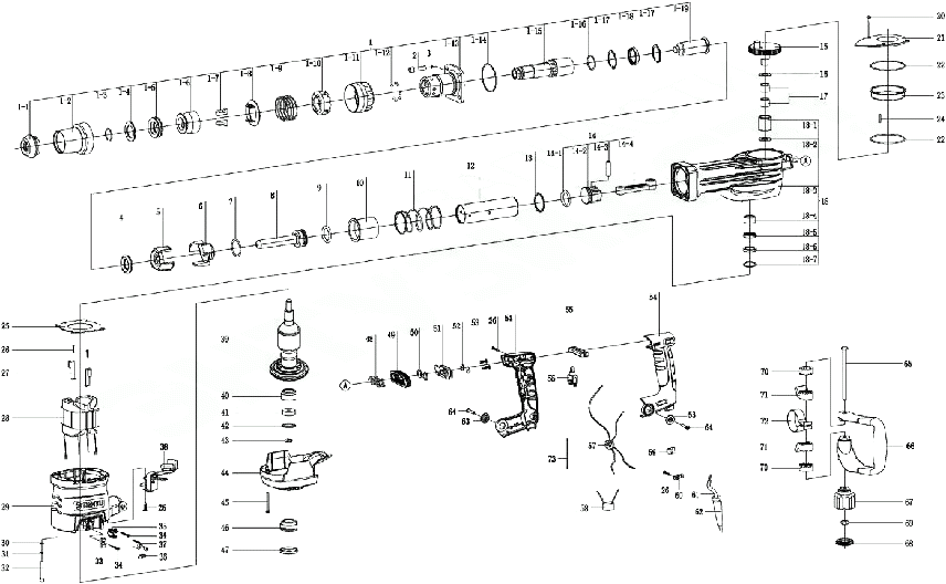 Отбойный молоток Интерскол M-20/1500ЭВ (С 26.12.2016 ГОДА)