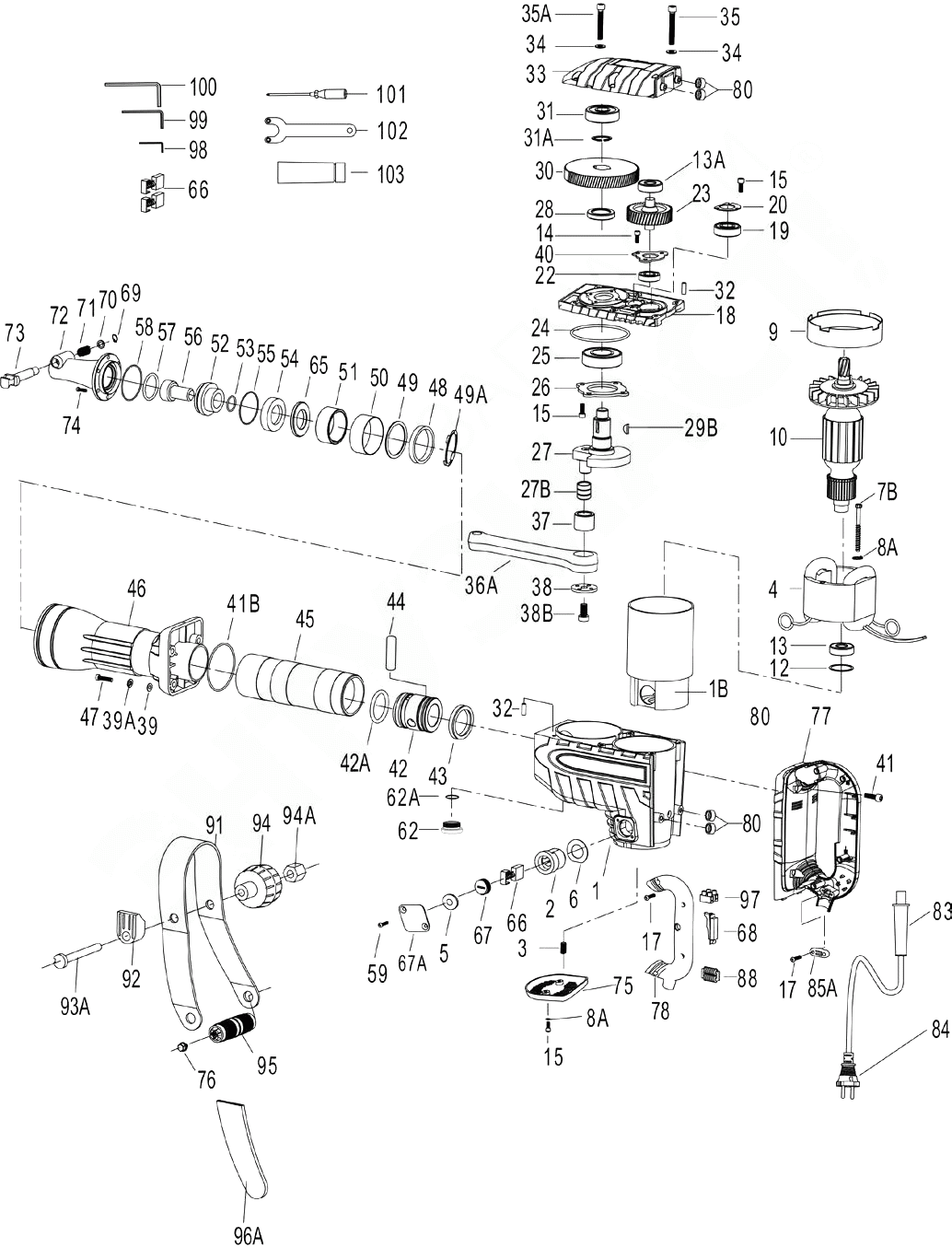 Отбойный молоток Интерскол M-30/2000В (С 01.08.2010 ГОДА)